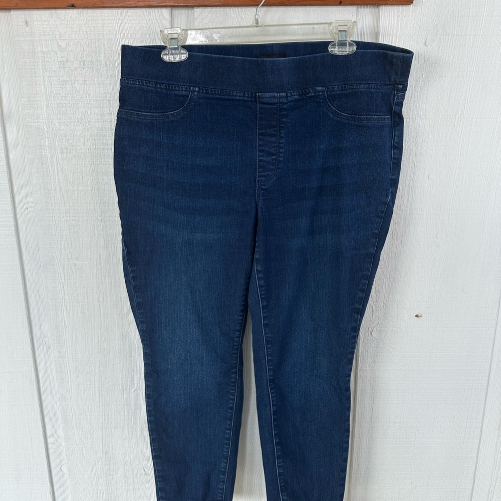Talbots Pull On Jeggings Elastic Waist Dark Denim Casual Blue Women's Jeans